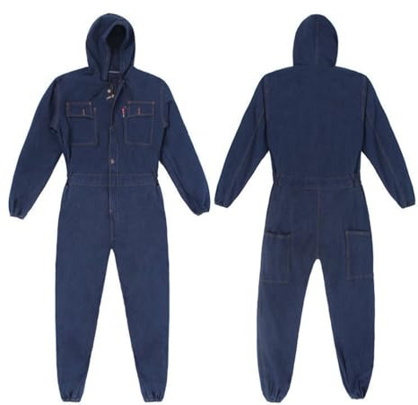 GSJDKN Herren Damen Arbeitsoveralls Overalls Marineblau -Lager Werkstätten Studenten Arbeitskleidung Anzug (Navy blau, 5XL)