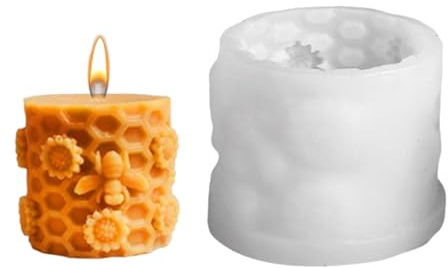 Stampo in silicone a forma di ape, stampo in silicone 3D per candele, sapone, fusione a sgancio rapido, decorazione per la casa in resina animale per fondente e cottura