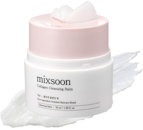 mixsoon Collagen Cleansing Balm, Hydrating & Nourishing Makeup Remover, Hydrolyzed Collagen, PDRN, Eco-Friendly Refillable Design (50ml)