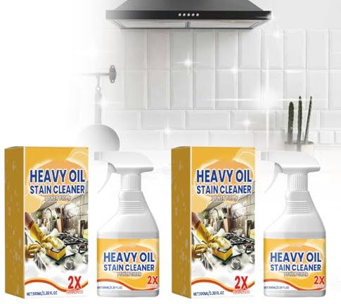 Kitchen Cleaner Spray, 2025 New Heavy Oil Cleaning Products Multi Purpose Oven Cleaner Heavy Duty, Kitchen Grease Stain Remover for Induction Ceramic Hob, Quartz Worktop (2)