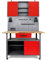 Ondis24 Werkstatteinrichtung Klaus, Metall, 1 Werkstattschrank, Lochwand, Hakensortiment, LED
