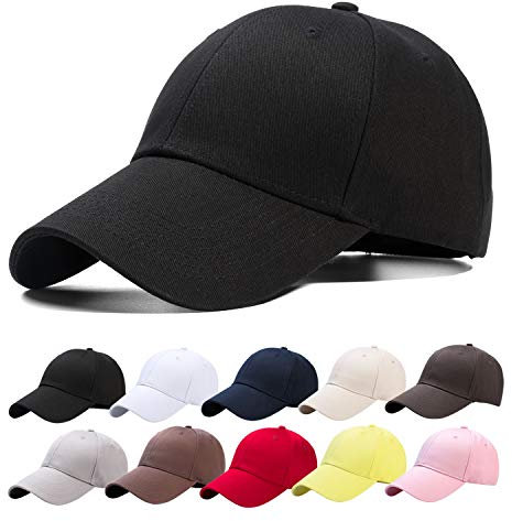 OCTERING Baseball Cap Unisex Baumwolle Baseball Mützen Reine Farbe Baseboard Baseballkappe
