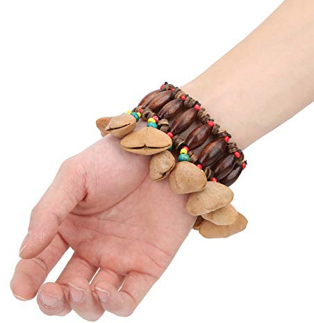 Bracciale tribale africano, bracciale tamburo stile tribale africano Forniture per strumenti musicali a percussione fatte a mano con guscio di noce Percussioni Africane
