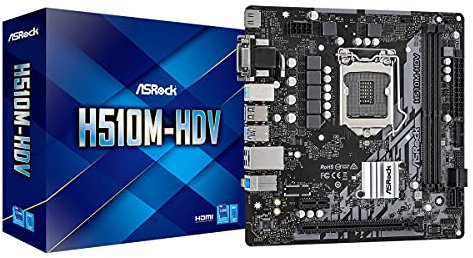 ASRock MB Intel 1200 H510M-HDV | 90-MXBG20-A0UAYZ