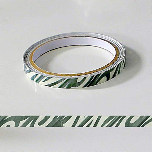 Bordure de papier peint Rayures vertes Décoration murale amovible Frise Murale Autocollant Papier Peint Autocollant imperméable en PVC Plinthe 1cm X 300cm