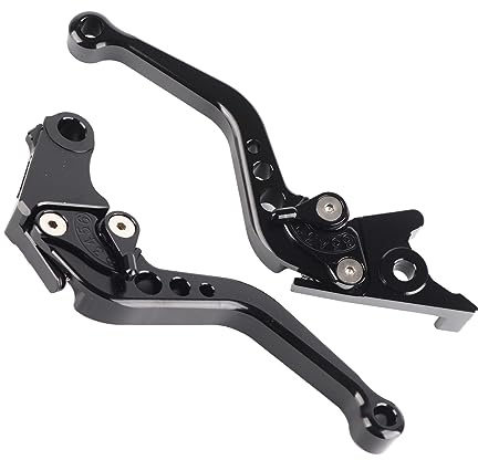 Motorcykel Koppling Kort Bromshandtag Par Aluminiumlegeringshandtag Kopplingsbromshandtag för Grom MSX125 Svart 2013 2018