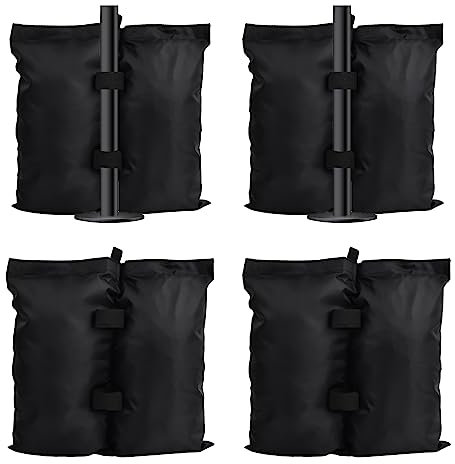 Pinsheng 4er-Pack Pavillon Sandsäcke, Industriequalität Hochleistungs-Doppelgenähte Sand Tasche Oxford Verdicken Sandsack Beschwerung für Pavillon Sonnenschirm Trampolin Outdoor