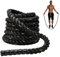 Mineup Battle Jump Rope, 1,2kg /Ø28mm Springseil Erwachsene Fitness, 2,8M Schweres Springseil für Training, Gewichtete Springseil, Battle Rope für verbessert Kraft Fitness Seil Abnehmen