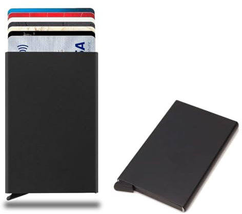 Visitenkartenetui, Visitenkartenbox, Aluminium Visitenkarten Etuis, Visitenkartenetui Slim, Superleichter Visitenkartenhalter, Kartenetui für Damen und Herren