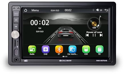 Caliber RMD807DAB 2-DIN DAB+ Autoradio mit 7-Zoll Touchscreen, Bluetooth, Mirror Link, USB-C Ladefunktion, Freisprecheinrichtung und Rückfahrkamera-Unterstützung