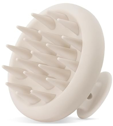 Spazzola per shampoo massaggiatore per cuoio capelluto, setole in silicone morbido Scrubber, uso bagnato/asciutto per la cura del cuoio capelluto di tutti i tipi di capelli