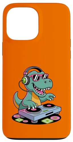 Tocadiscos DJ Dino Funny Music Lover Dinosaur Vibes Carcasa para iPhone 13 Pro Max