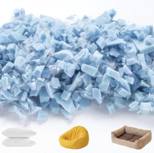 A-Pce Comfortable and Durable Shredded Memory Foam Filling (0.21kg) | Soft Support Memory Foam Stuffing for Cooling Pillows, Bean Bags, Soft Toys and Cushions