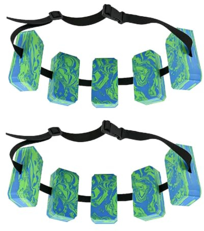 Ceinture De Natation pour Enfant - 2 Pieces Bouée d'exercice Aquatique | À Taille Réglable - Aide D'entraînement Aquatique Accessoires - Pour Femmes, Hommes, Adolescents, Athlètes