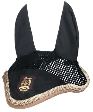 HKM Golden Gate Bonnet anti-mouches pour pur-sang Noir