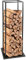 BURI Kaminholzregal aus Metall Stahl 118x40x40cm schwarz innen Brennholzregal Holzständer Kaminholz Holz Stapelhilfe Aufbewahrung Kamin