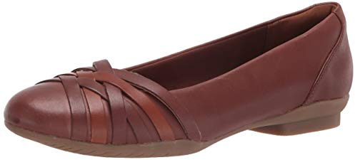 Clarks Sara Clover, Ballerine Donna, Mogano in Pelle, 38 EU