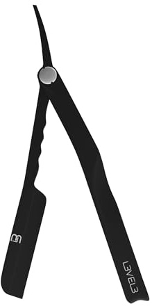 L3 Milly Razor - Fast and East to Assemble - Excellent Grip and Control - Straight Razor Holder- Level Three Razor Holder Black