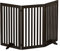 Relaxdays Absperrgitter, freistehendes Schutzgitter, HxB: 92 x 154 cm, mit Füßen, Hunde, Katzengitter klappbar, braun