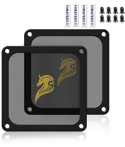 YIMATEECO PC-Dammfilter 140 mm, 2 st Magnetiskt Antidamm PVC-Fläktfilter för Datorväska PC Datorkylfilter (PVC Gentleman, 140x140 mm, 2 stycken, svart)