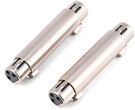 CYSFETENA 2 Stück XLR Stecker 3 Polig, Kupferkontakte Audio Mikrofon XLR Adapter für Mikrofone Mischpulte und Gitarre Audioverbindungen