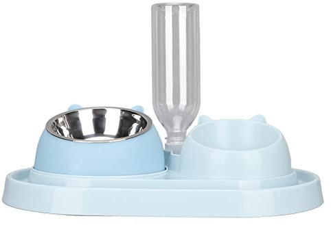 Frettchenfutterschale, Katzenschalen für Innenkatzen Langsam Füttern Trinkwasserschale Doppelte Hunde Katzenschüssel Katzenfutter und Wasserspender für Kleine Mittelgroße Hunde Katzen Kätzchen