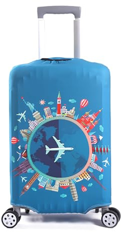 Ziyonix Copri Valigie Elasticizzato 18-32 Pollici Lavabile Cover Protettiva per Valigia Copertura per Bagagli da Viaggio Antigraffio Antipolvere Custodia per Trolley (XL(29-32 Inch))