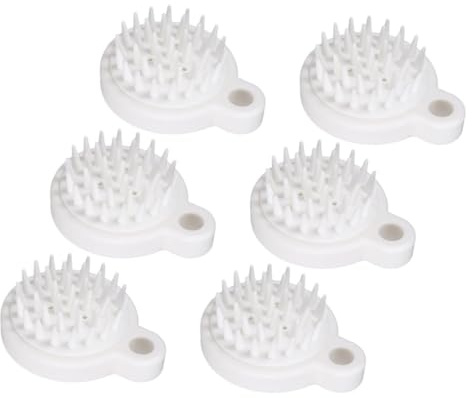 WATIIFUFU 6pièces Brosse de Massage Meridian pour Chevelu Outil de Gommage la Douche Peigne Exfoliant pour Shampoing et Nettoyage Antipelliculaire Design Ergonomique
