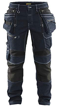 Blaklader 19901141 Pantalon artisanal extensible X1900, Marine/Noir, taille C50