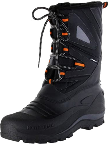 Spirale Herren Canadianboot Kalle, Männer Snowboots,wasserabweisend, Canadians Herren Maenner maennliche maskulin Man,schwarz/orange,44 EU / 10 UK