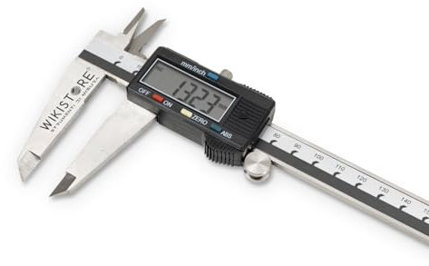 WIKISTORE PIEDS À COULISSE DIGITAUX 300 MM, 4 fonctions, Pied à coulisse analogique avec mâchoires de 50 mm, Pied à coulisse en acier avec écran de lecture de 0,01 mm, Outil de travail précis