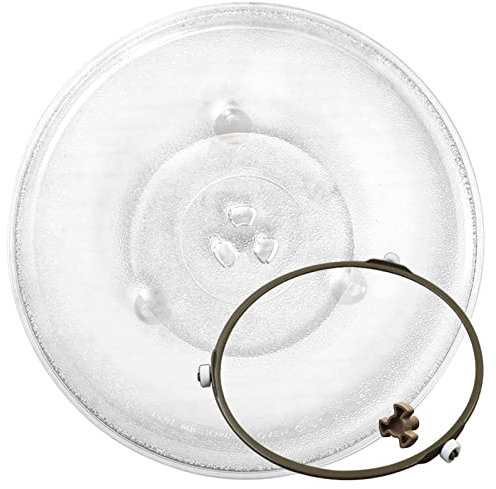 V3VOGUE Mikrowelle Drehteller Glasplatte Universal 24.5cm 27cm 31.5Cm, Mikrowellen Plattenspieler Halter, Kupplungstablett Mikrowellenteller Glas, Mikrowelle Teller Ersatzteller Glasdrehteller