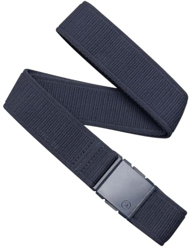Arcade Belt Atlas A2 Elastic Stretch Belt: Heavy Duty Elastic Webbing, Non-Metal Travel Friendly Buckle - Navy, One Size