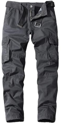 REHJJDFD Herr många fickor cargobyxor herr casual joggingbyxor utomhus vandring långa byxor