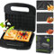 Extralink Sandwichmaker 3 in 1 Toaster, Grill und Waffeleisen mit austauschbaren Platten, 1000W Kontaktgrill, Antihaftbeschichtung, einfacher Reinigung, Sandwichmaker, Waffeleisen, Panini Maker