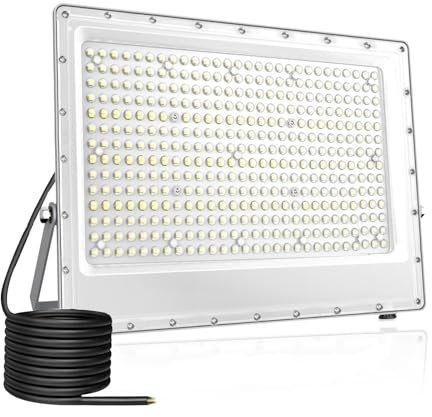 Fosingut LED Strahler Außen,400W LED Scheinwerfer Innen,Kaltweiß 6500K 588 LEDs Flutlicht Werkstattlampe,IP65 Wasserdicht Wandleuchte Draußen Fluter,40000LM Baustrahler für Garten,Keller,Terrassen