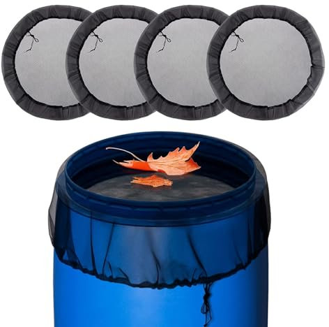 Coperchio a rete per barile a pioggia, Rete di copertura a maglie for barili for la raccolta dell'acqua piovana, secchi for la raccolta dell'acqua in PE, protezione for serbatoi di raccolta delle gocc