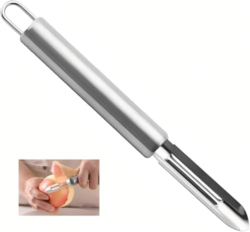Wjelet Plus Sparschäler 19cm, Universal Gemüseschäler Edelstahl, Kartoffelschäler Mit Ergonomischem Griff Und Scharfer Klinge, Rostfrei Und Spülmaschinengeeignet Für Obst, Karotten, Gurken Und Mehr