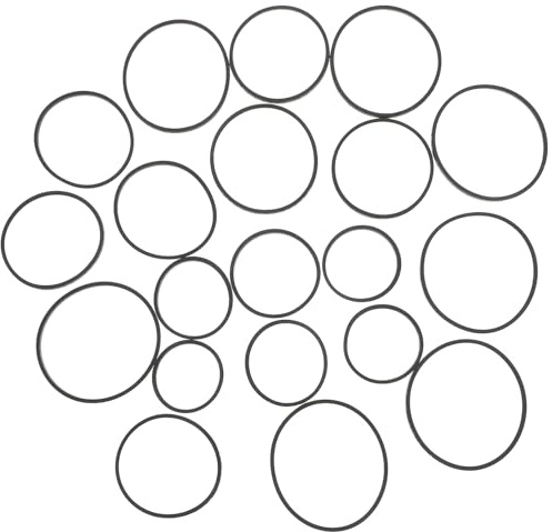 OATIPHO 20 Courroies Plates en Caoutchouc Carré 15 MM pour Magnétophone à Cassettes Lecteurs DVD Baladeurs – Courroies de Réparation Robustes Résistantes à l'usure Adaptées à 110-145