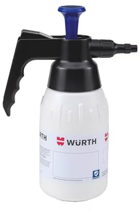 Pulverizador de bomba profesional 1000 ml – Líquidos Alcalinos especiales (pH 7,5 a 12) & Alcohol – Vaporizador ergonómico de alta resistencia para limpiadores acuosos y carro de taller