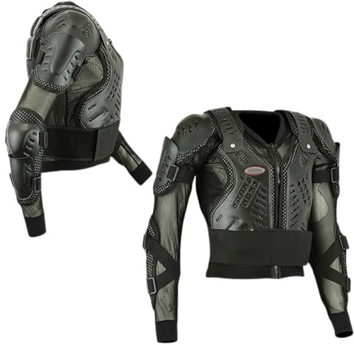 EVO Professional Motorbike Motorcycle Full Body Armour Motocross ATV BMX Off-Road Dirt Bike Mountain Cycling Skating Snowboarding Skiing Back Spine Protector Guard Jacket (XL)