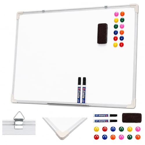 HH Home Hut Magnetic Whiteboard 90x60cm Wall Mounted with Markers