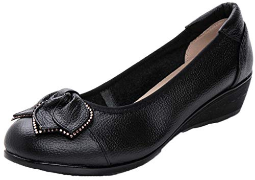 Femmes Ballerines De Mode en Cuir Compensées Chaussures Printemps Automne Casual Slip-on Mocassins Dames Chaussures Confortables