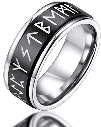 FaithHeart Anillo de martillo de Thor retro con nudo vikingo celta personalizado para hombres, niños y mujeres
