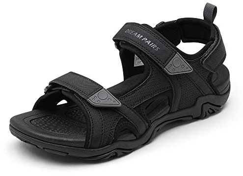 DREAM PAIRS Men's Sandals Hiking Water Beach Sport Outdoor Athletic Arch Support Summer Sandals,Size 13,Black,SDSA228M