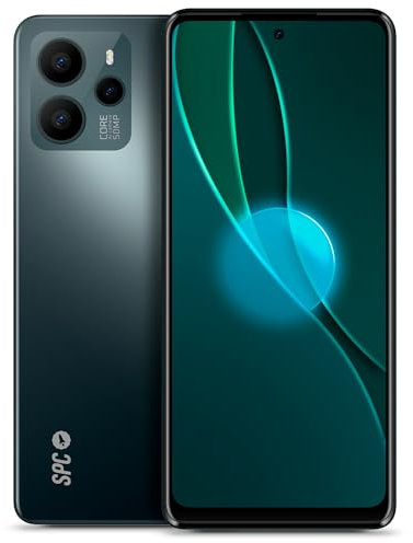SPC Discovery Pro – Smartphone de 6+128GB, Pantalla 6,8” Full HD+, Triple Cámara IA (50MP+5MP+2MP), NFC, Carga rápida, desbloqueo Facial y Huella, 4G, OctaCore, 5000mAh, Android 13 – Color Deep Sky