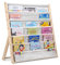 SINBINTA Kinder-Bücherregal, 6 Ebenen, Bücherregal, Aufbewahrung, Ausstellungsregal, einfacher Zugriff, Holzbuch-Organizer mit Tasche für Kinderzimmer und Spielzimmer (Beige)