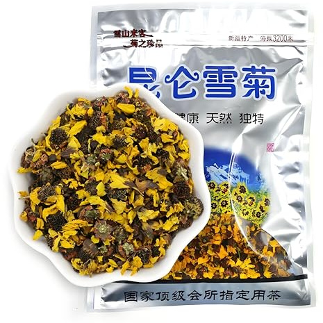 Té De Hierbas Kun Snow Ju Flowers Té Perfumado Chino Tea De Flores Orgánico Natural Que Nutre El Hígado Y Mejora La Vista Tee Verde De Flores Sueltas Sin Aditivos (300g)