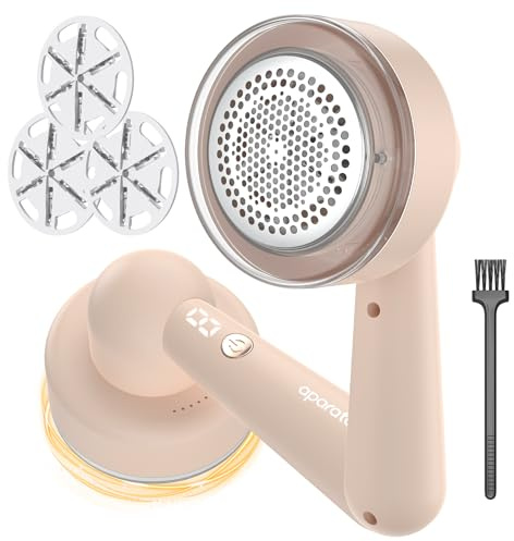 Levapelucchi Elettrico, Portatile Ricaricabile USB Leva Pelucchi Maglioni Elettrico con 2 Lame Di Ricambio a 6 Foglie, Rimuovi Pelucchi Per Abbigliamento, Maglioni, Mobili, Lana, Moquette