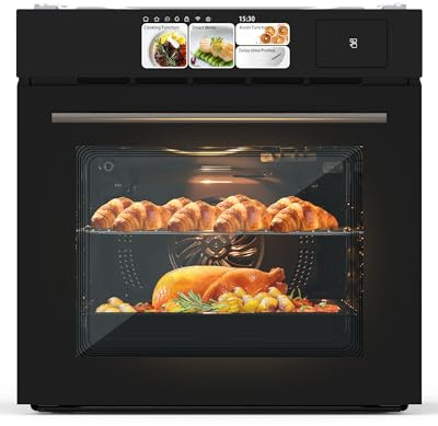 70L Built-In Steam Convection Oven with Air Fryer, TFT Touch Screen, 108 Auto Menus, 3000W Powerful Cooking for Home Kitchen